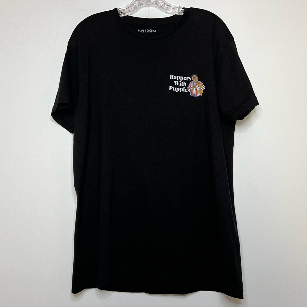 Dog Limited Rappers With Puppies Hip Hop BLK Short Sleeve T-Shirt Large Unisex